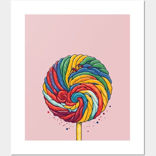 Colorful lollipop Posters and Art